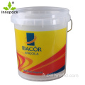 Seaux en plastique transparent avec couvercles 20 ltr